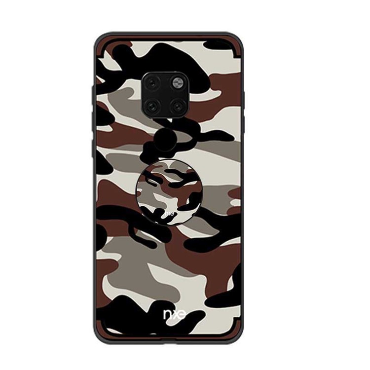 NXE Camouflage Pattern TPU Phone Case Shell for Huawei Mate 20 Pro - Brown-1