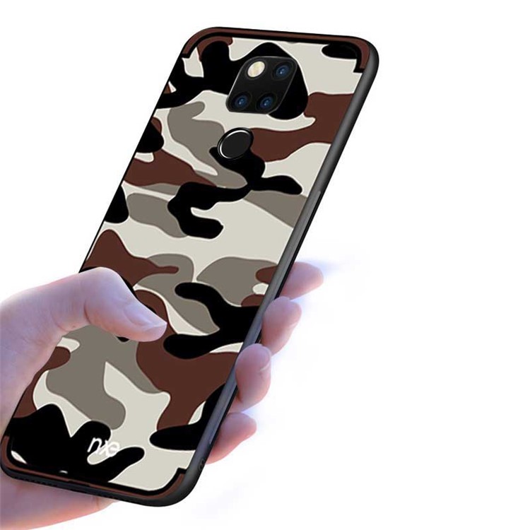 NXE Camouflage Pattern TPU Phone Case Shell for Huawei Mate 20 Pro - Brown-4