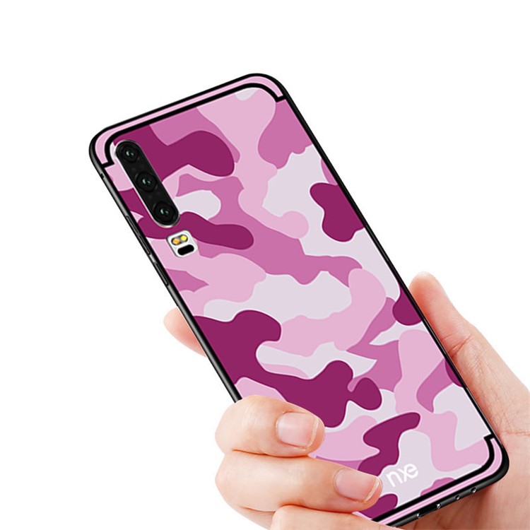 NXE Camouflage Pattern TPU Cover for Huawei P30 - Rose-2