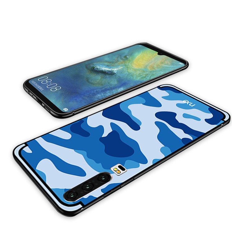 NXE Camouflage Pattern TPU Back Phone Case for Huawei P30 - Blue-3