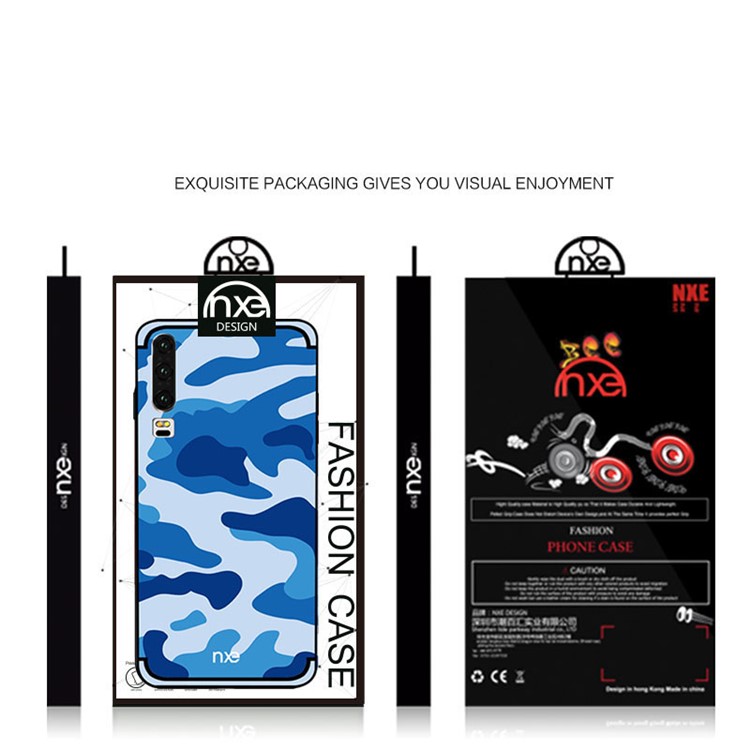 NXE Camouflage Pattern TPU Back Phone Case for Huawei P30 - Blue-6