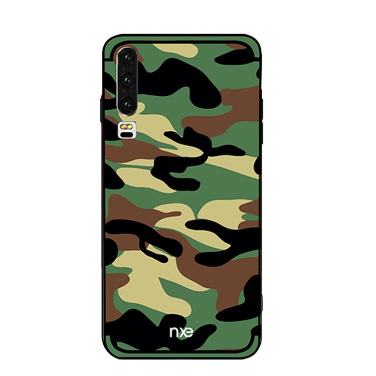 NXE Camouflage Pattern TPU Back Phone Cover for Huawei P30 - Army Green-1