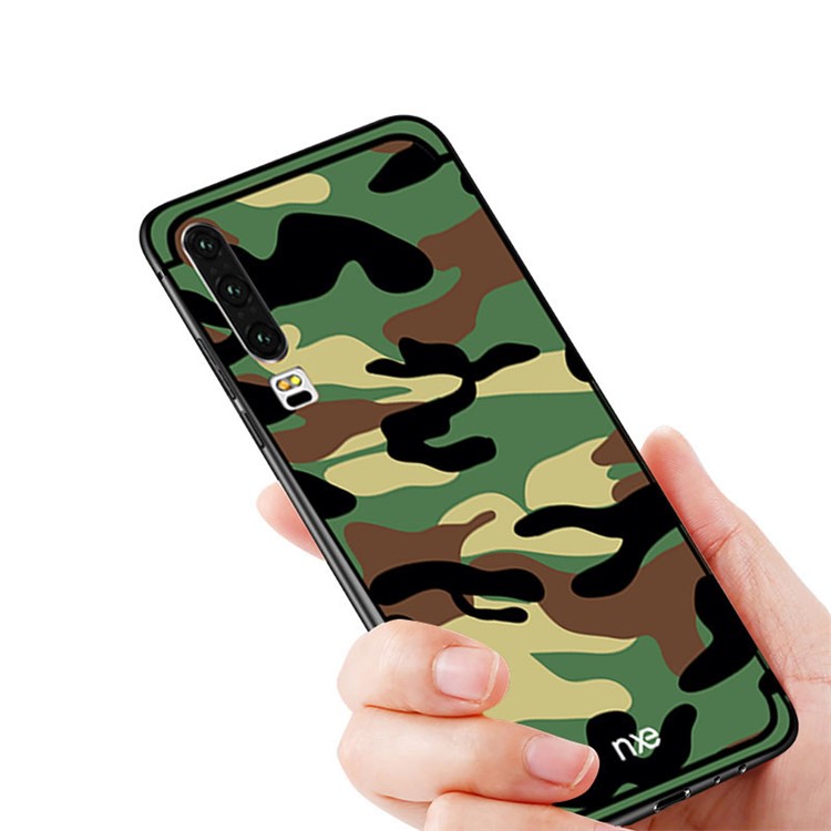NXE Camouflage Pattern TPU Back Phone Cover for Huawei P30 - Army Green-2