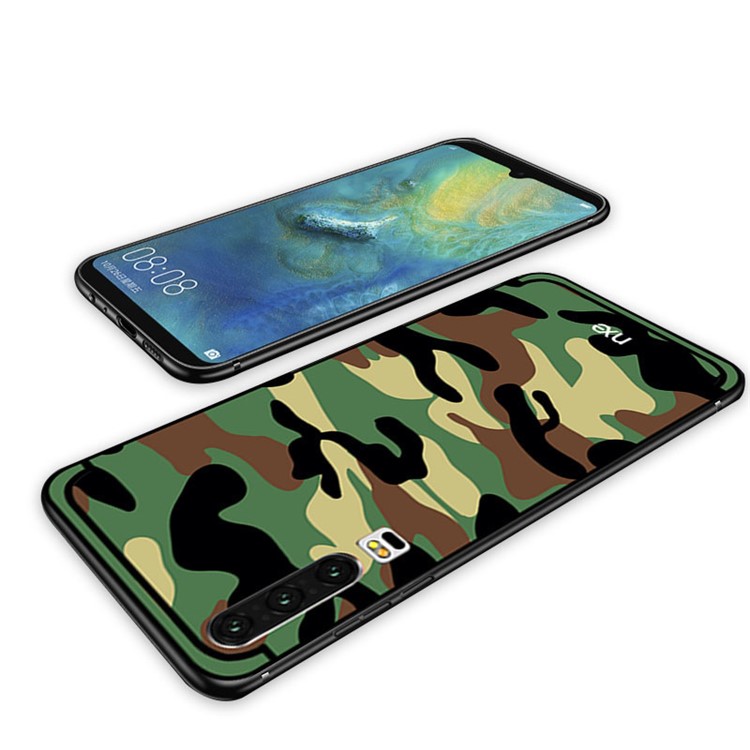 NXE Camouflage Pattern TPU Back Phone Cover for Huawei P30 - Army Green-3