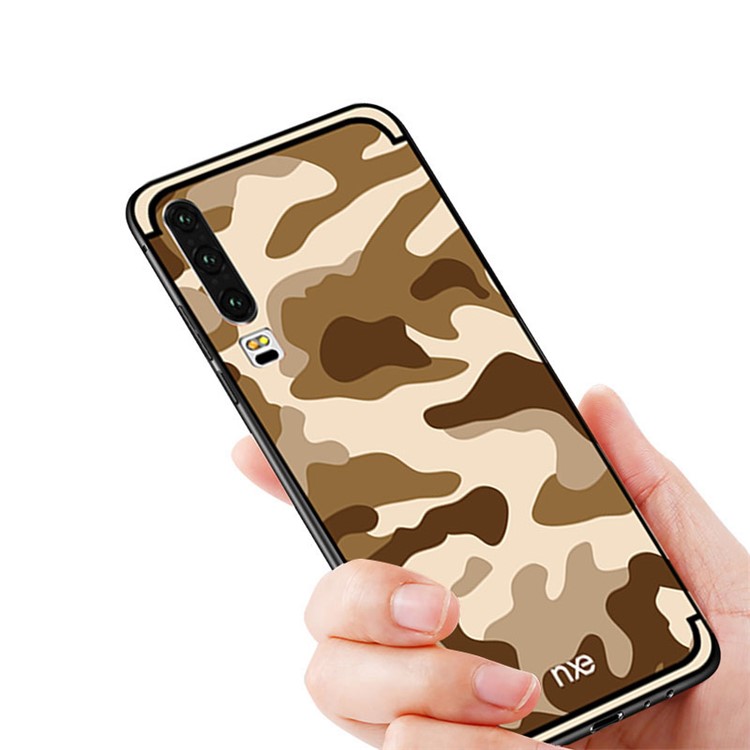 NXE Camouflage Pattern TPU Back Phone Shell for Huawei P30 - Khaki-2