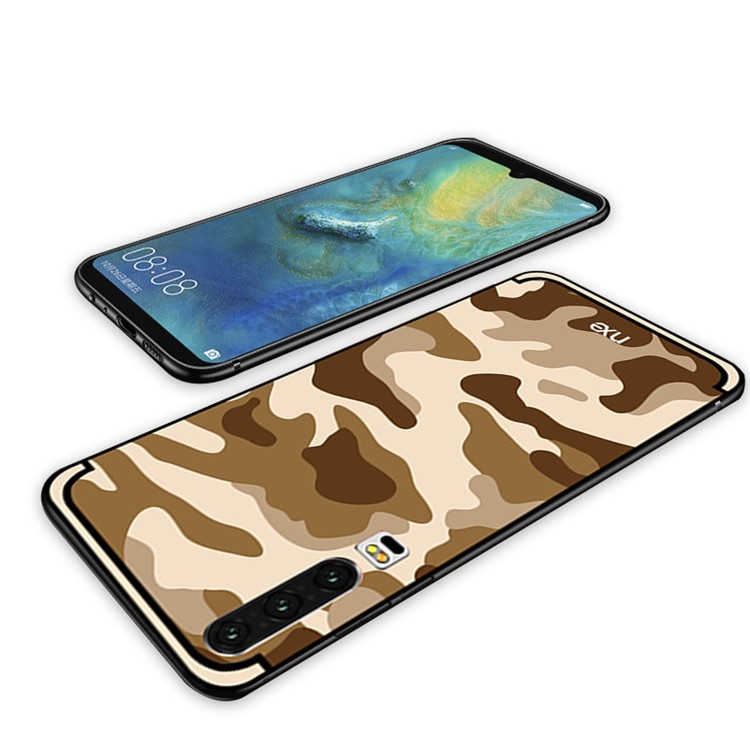 NXE Camouflage Pattern TPU Back Phone Shell for Huawei P30 - Khaki-3