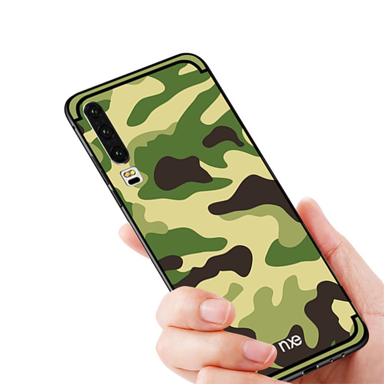 NXE Camouflage Pattern TPU Mobile Phone Case Accessory for Huawei P30 - Light Green-2