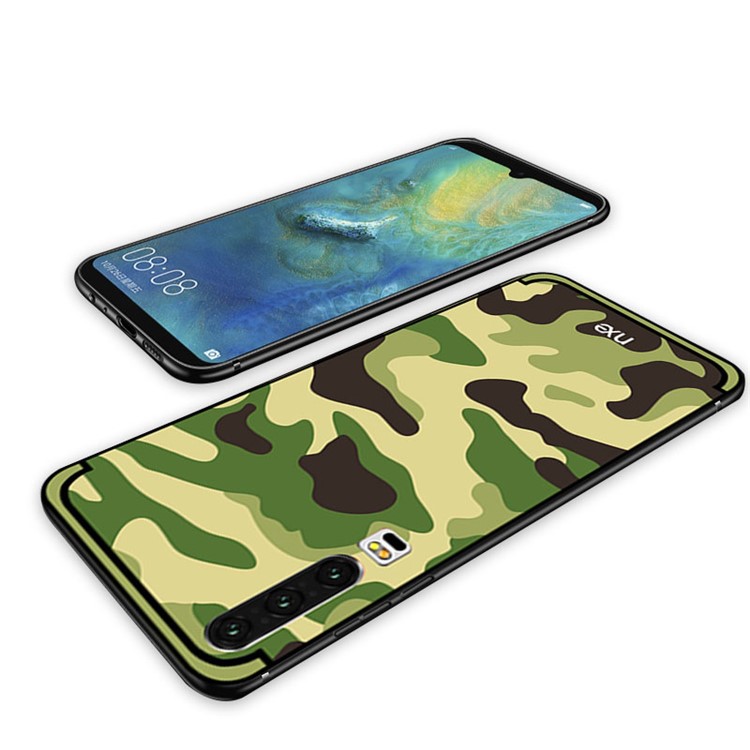 NXE Camouflage Pattern TPU Mobile Phone Case Accessory for Huawei P30 - Light Green-3