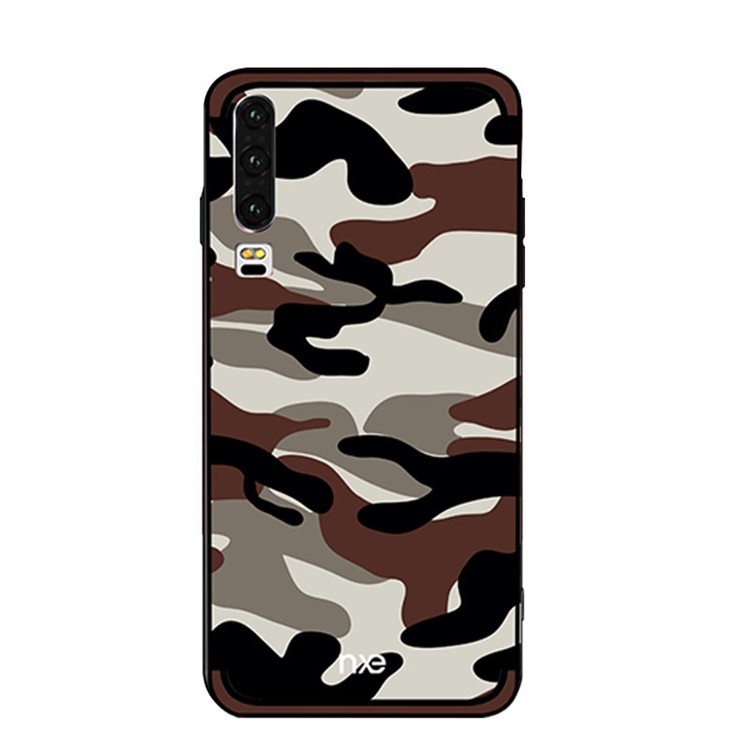 NXE Camouflage Pattern TPU Protection Cover Case for Huawei P30 - Brown-1