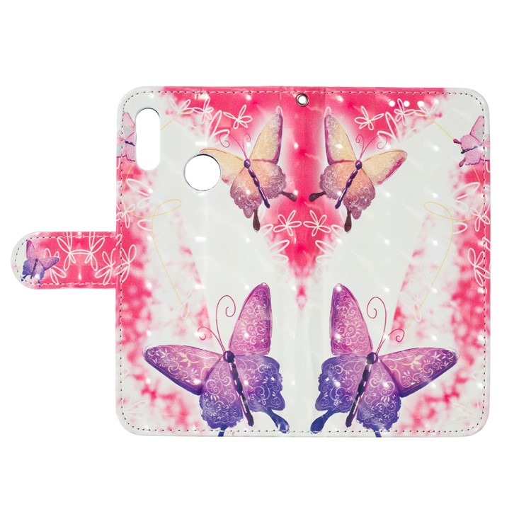 Pattern Printing Light Spot Decor Leather Wallet Cover for Huawei Honor 10 Lite / P Smart (2019) - Elegant Butterfly-5