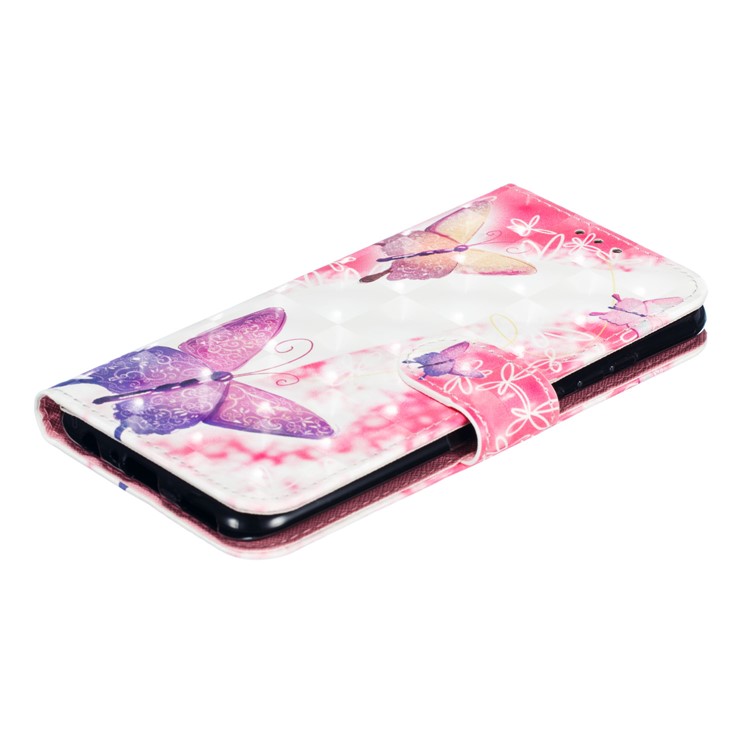 Pattern Printing Light Spot Decor Leather Wallet Cover for Huawei Honor 10 Lite / P Smart (2019) - Elegant Butterfly-6