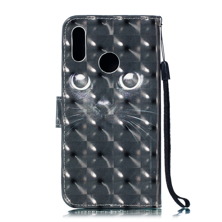 Pattern Printing Light Spot Decor Wallet Leather Protection Case for Huawei Honor 10 Lite / P Smart (2019) - Cat-4