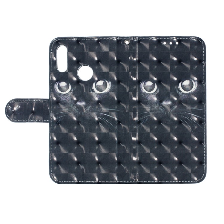 Pattern Printing Light Spot Decor Wallet Leather Protection Case for Huawei Honor 10 Lite / P Smart (2019) - Cat-5