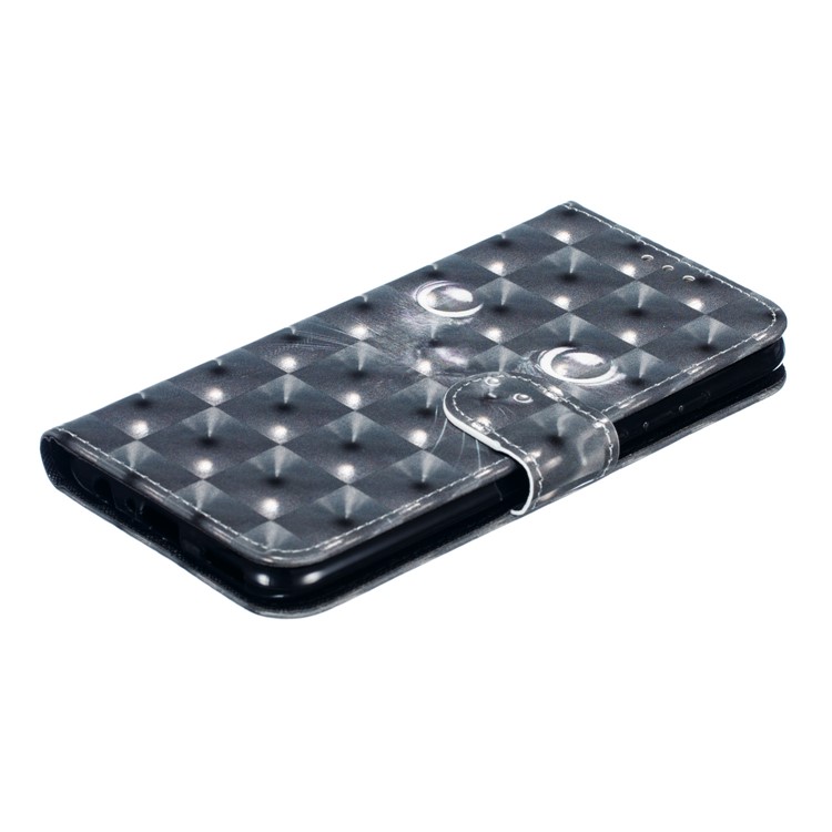 Pattern Printing Light Spot Decor Wallet Leather Protection Case for Huawei Honor 10 Lite / P Smart (2019) - Cat-6