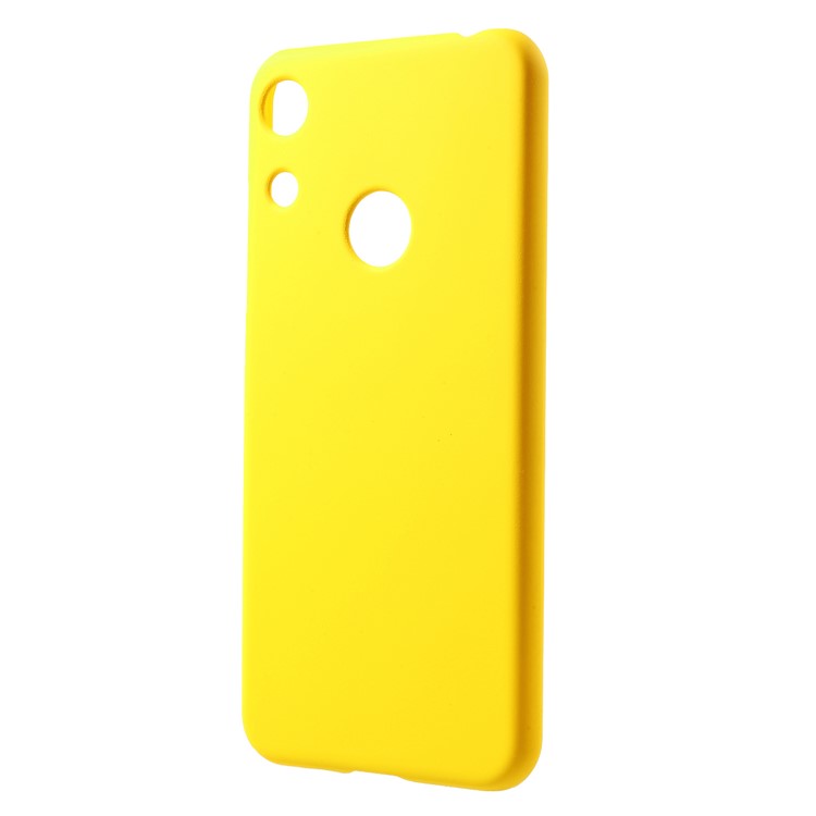 Rubberized Hard Plastic Mobile Casing for Huawei Honor 8A - Yellow-3