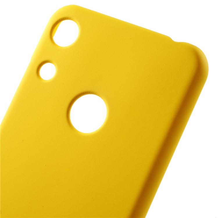 Rubberized Hard Plastic Mobile Casing for Huawei Honor 8A - Yellow-5