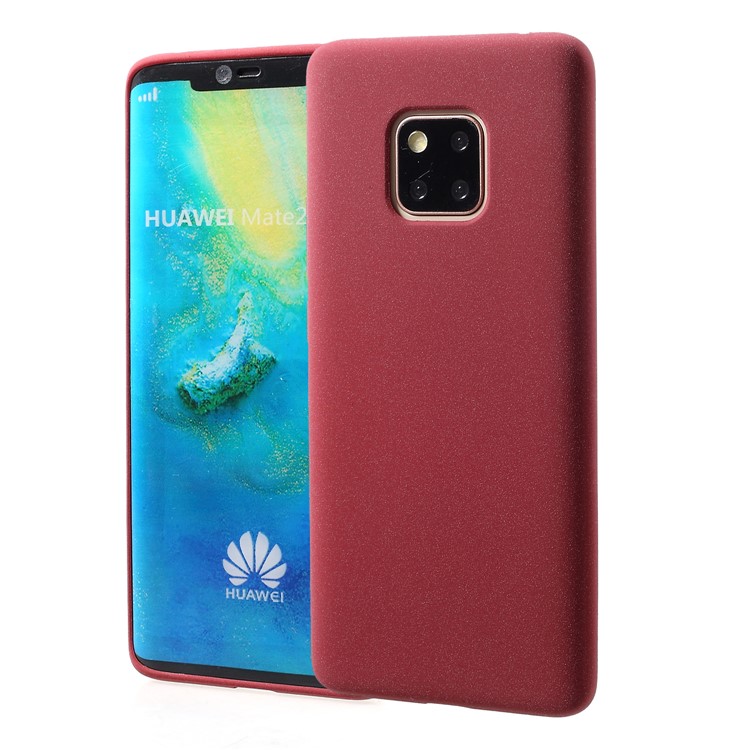 Skin-touch Matte TPU Mobile Phone Case for Huawei Mate 20 Pro - Wine Red-1