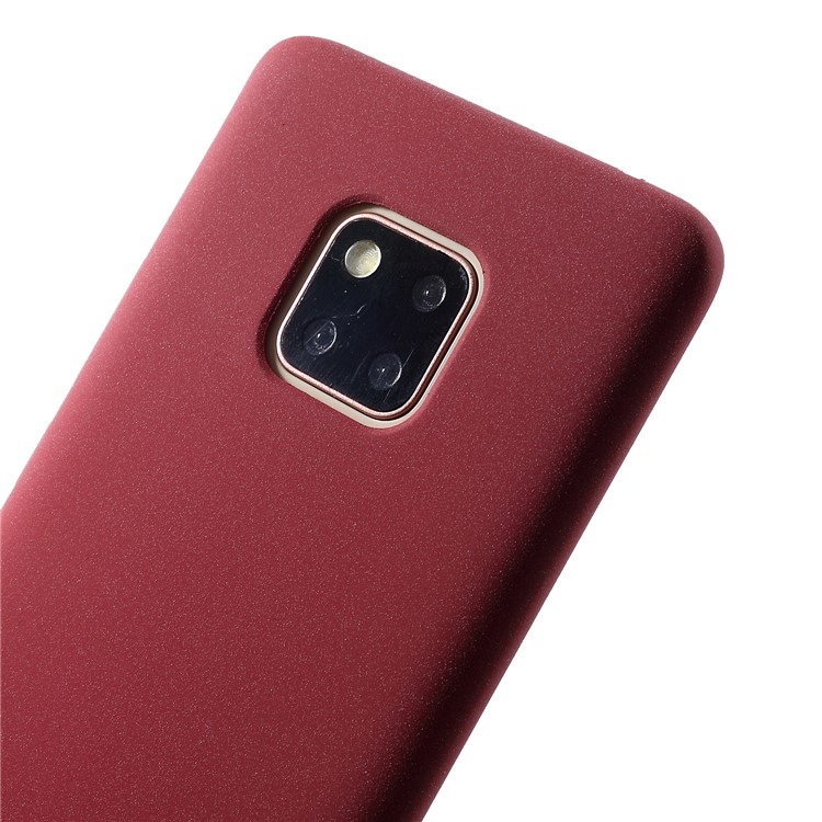 Skin-touch Matte TPU Mobile Phone Case for Huawei Mate 20 Pro - Wine Red-4