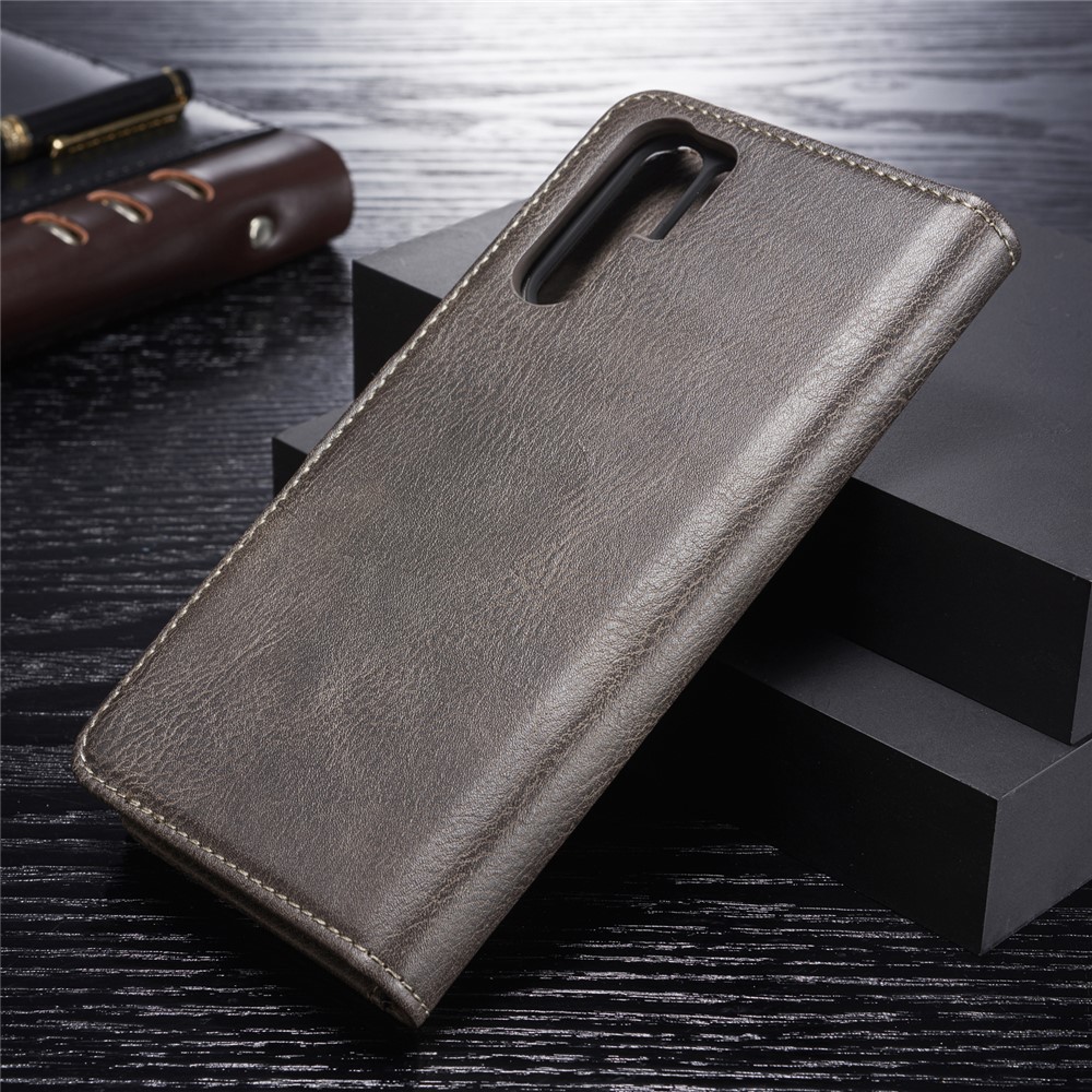 DG.MING Detachable 2-in-1 Split Leather Wallet Cover + PC Back Case for Huawei P30 Pro - Grey-2