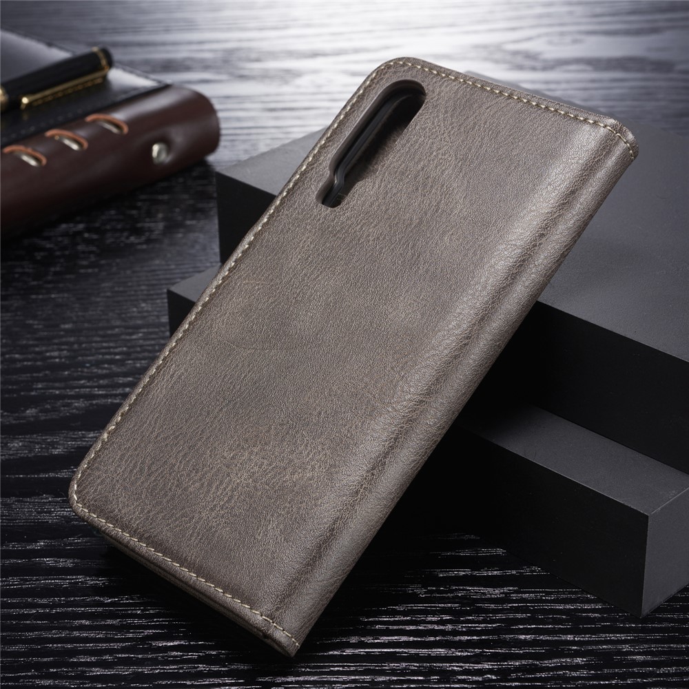 DG.MING Detachable 2-in-1 Split Leather Wallet Phone Shell + PC Back Case for Huawei P30 - Grey-2