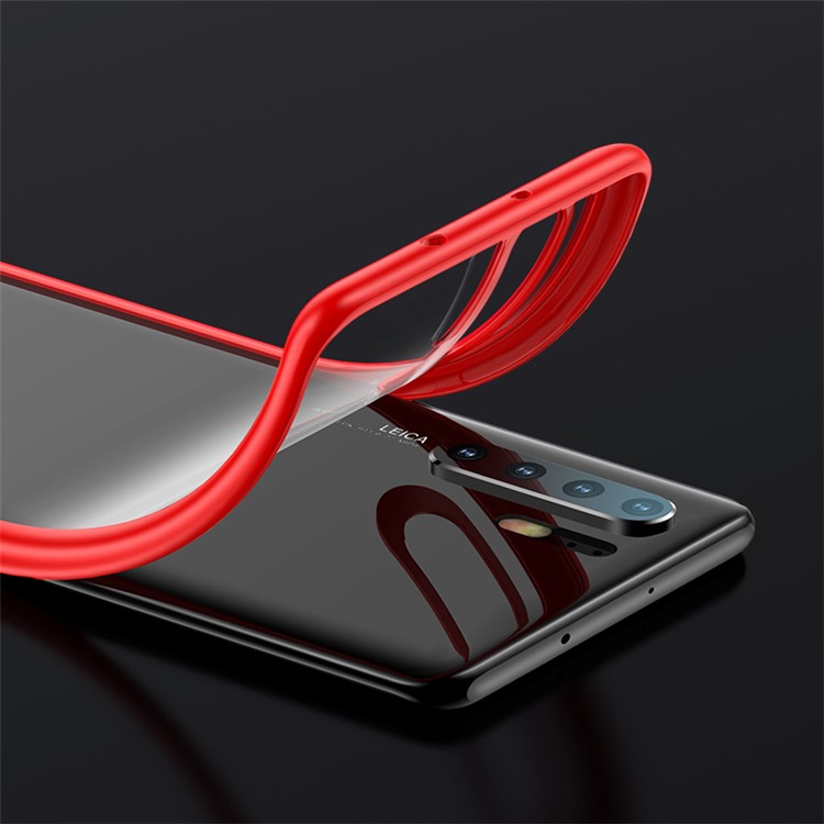 USAMS Mant Series Clear PC + TPU Frame Phone Case for Huawei P30 Pro - Red-4