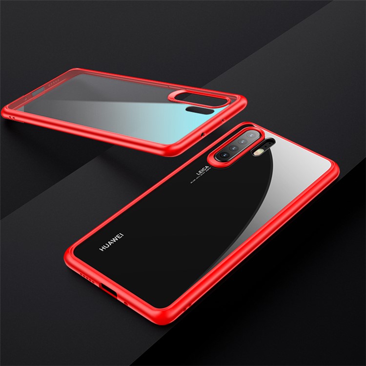USAMS Mant Series Clear PC + TPU Frame Phone Case for Huawei P30 Pro - Red-5