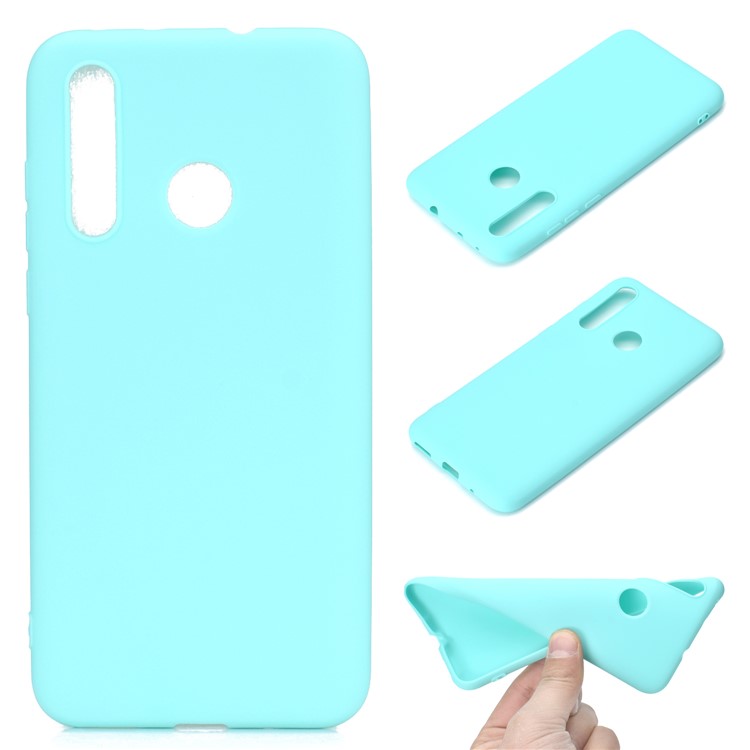 Anti-fingerprint Matte TPU Protective Phone Cover for Huawei nova 4 - Cyan-1