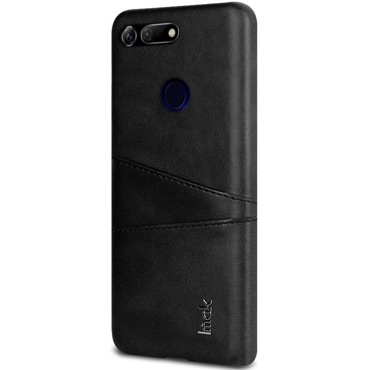 IMAK Ruiyi Card Holder Series Leather Coated PC Hard Case for Huawei Honor V20 - Black-3