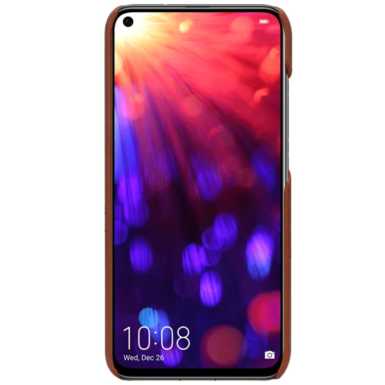 IMAK Ruiyi Card Holder Series Leather Coated Plastic Hard Cover for Huawei Honor View 20 / V20 - Brown-4