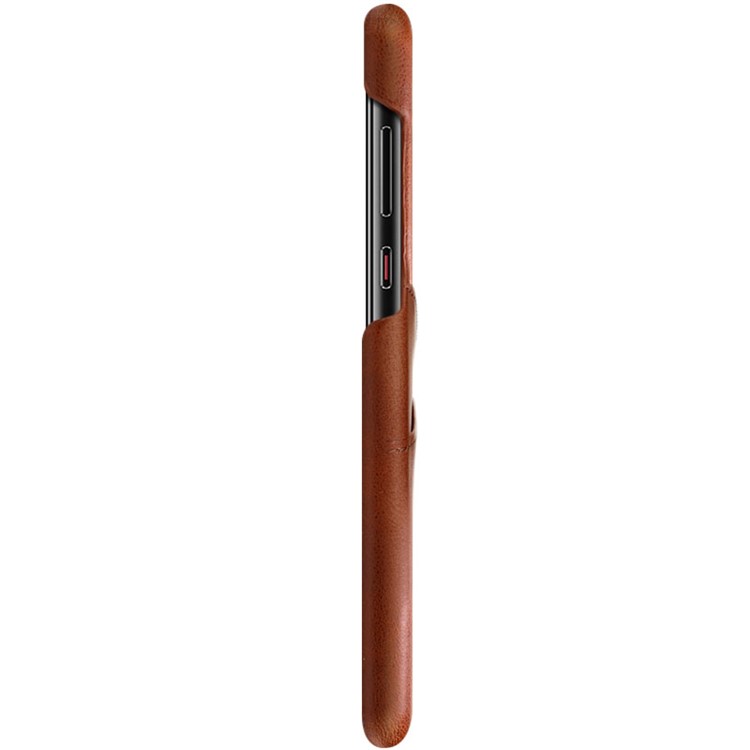 IMAK Ruiyi Card Holder Series Leather Coated PC Hard Cover for Huawei nova 4 - Brown-5