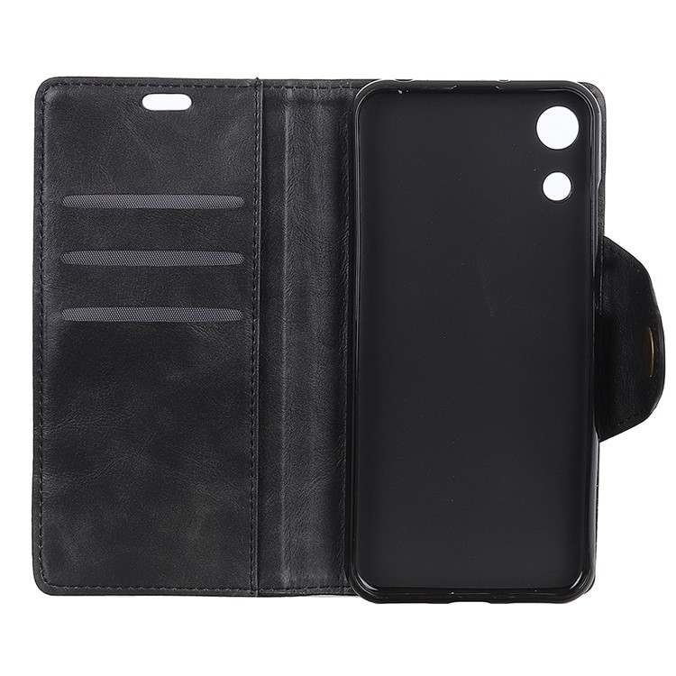 PU Leather Wallet Stand Mobile Case for Huawei Honor Play 8A - Black-4