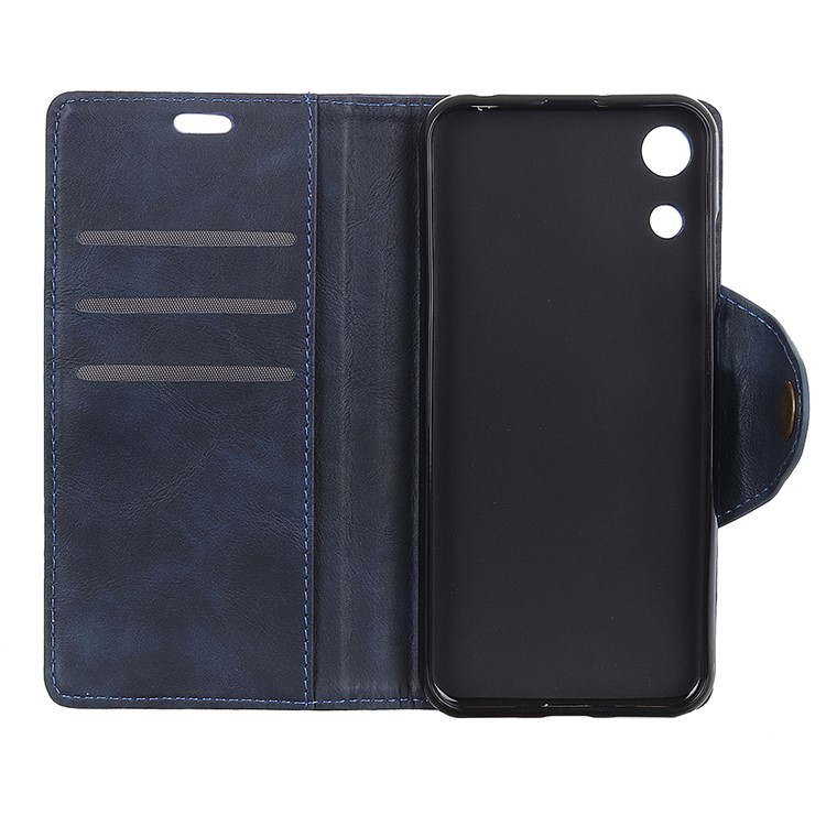 PU Leather Wallet Stand Mobile Cover for Huawei Honor Play 8A - Blue-5
