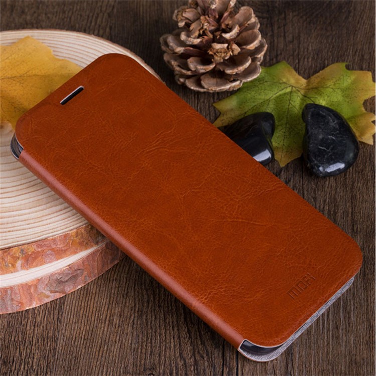 MOFI Rui Series Leather Stand Protective Case for Huawei P9 - Brown-10