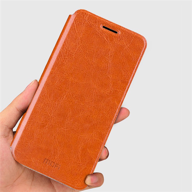 MOFI Rui Series Leather Stand Protective Case for Huawei P9 - Brown-4