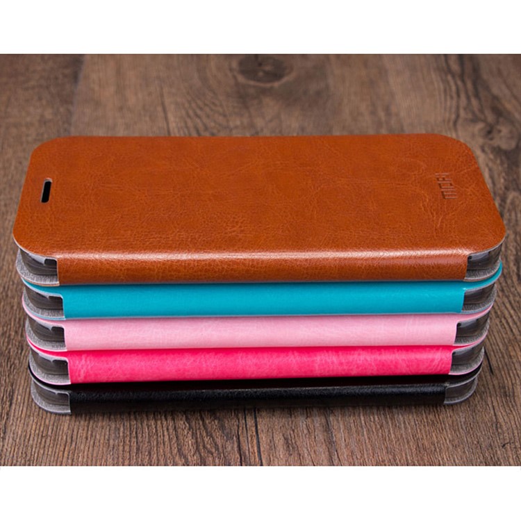 MOFI Rui Series Leather Stand Protective Case for Huawei P9 - Brown-8