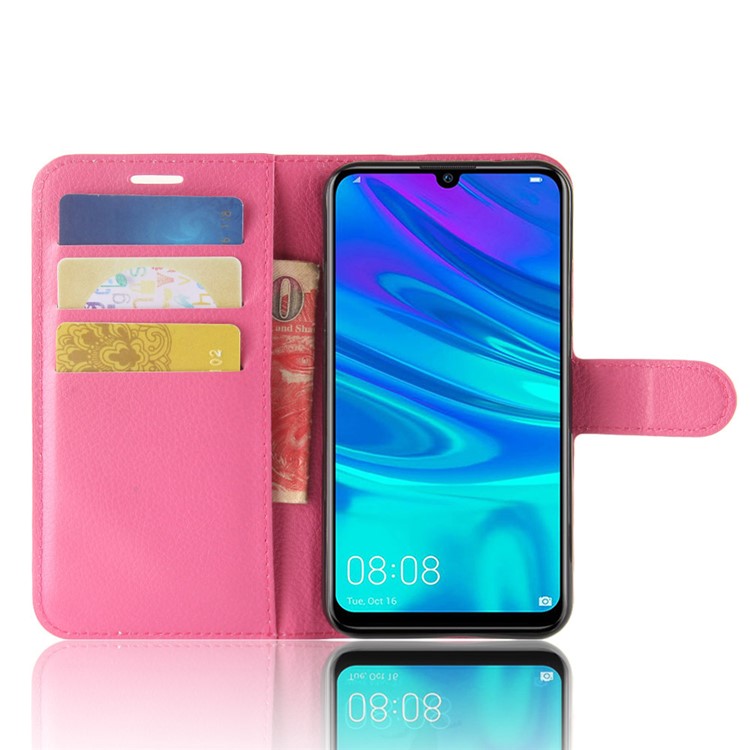 Litchi Texture Wallet Leather Phone Cover for Huawei Y7 (2019) - Rose-4