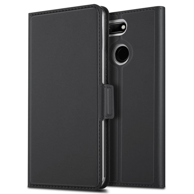 Magnetic Adsorption Leather Flip Stand Case with Card Holder for Huawei Honor V20 - Black-8