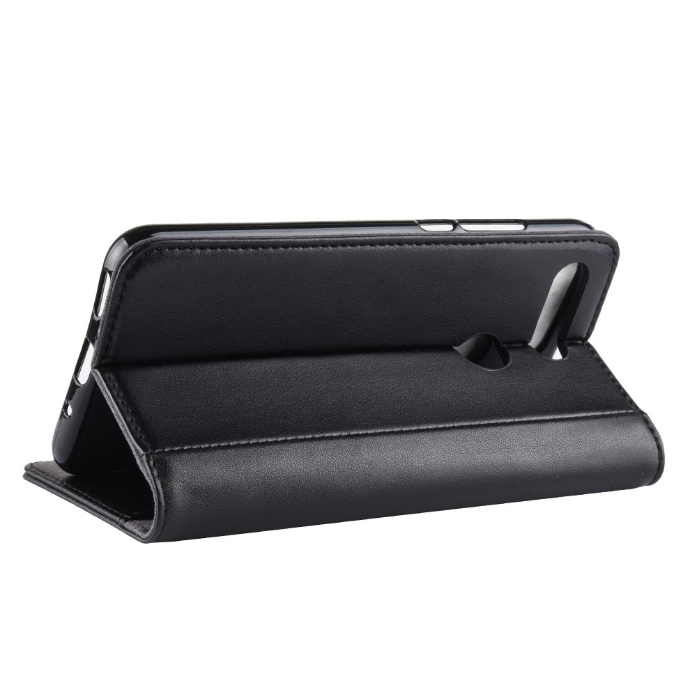 Genuine Split Leather Wallet Cell Phone Cover for Huawei Honor View 20/Honor V20 - Black-7