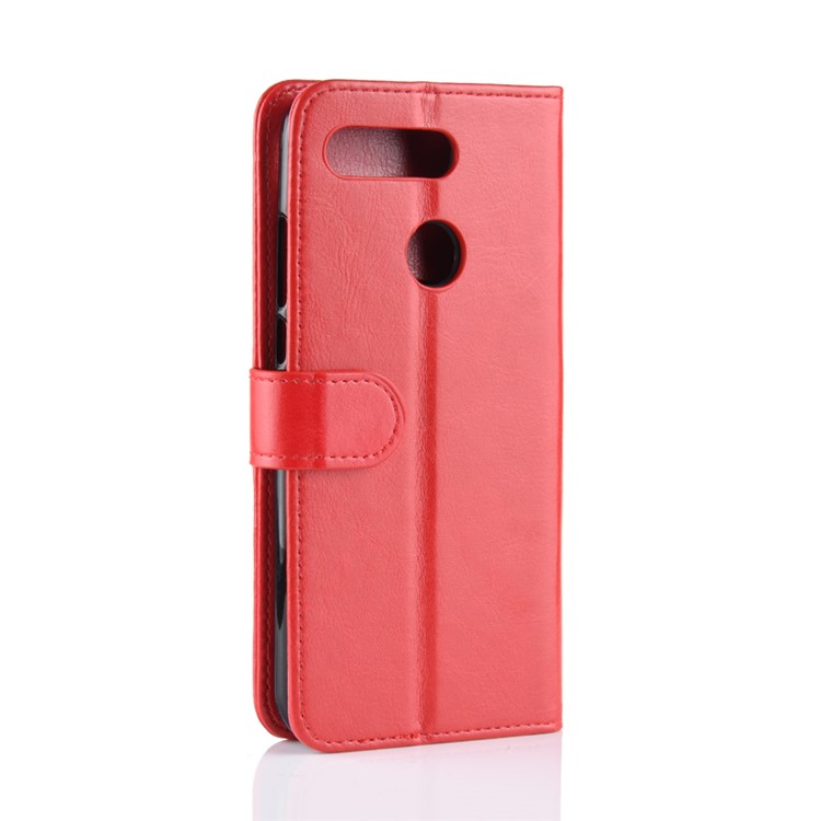 Crazy Horse Leather Mobile Phone Case for Huawei Honor View 20/Honor V20 - Red-7