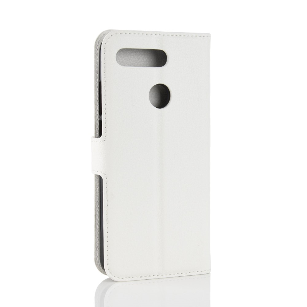 Litchi Texture Wallet Stand Leather Cover for Huawei Honor View 20 / Honor V20 - White-6