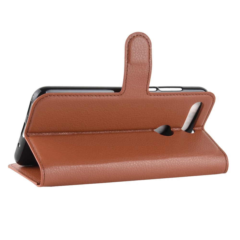 Litchi Texture Wallet Leather Case Accessory for Huawei Honor View 20 / Honor V20 - Brown-5