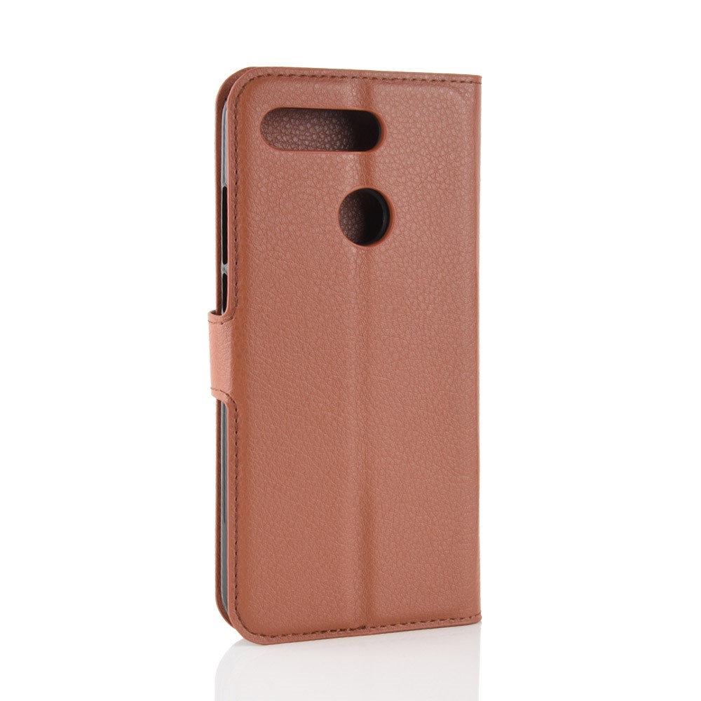 Litchi Texture Wallet Leather Case Accessory for Huawei Honor View 20 / Honor V20 - Brown-6