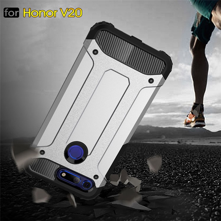 Armor Guard Plastic + TPU Hybrid Case for Huawei Honor View 20 / Honor V20 - White-3