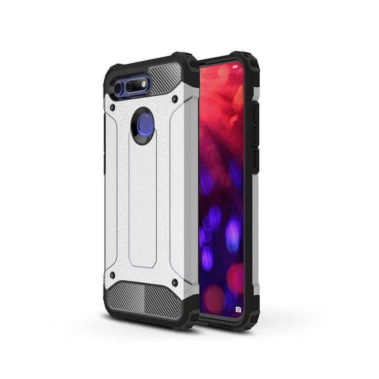 Armor Guard Plastic + TPU Hybrid Back Case for Huawei Honor View 20 / Honor V20 - Silver-1