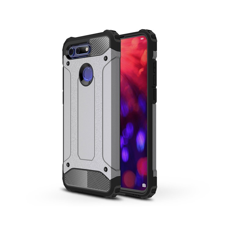 Armor Guard Plastic + TPU Hybrid Cell Phone Case for Huawei Honor View 20 / Honor V20 - Grey-1