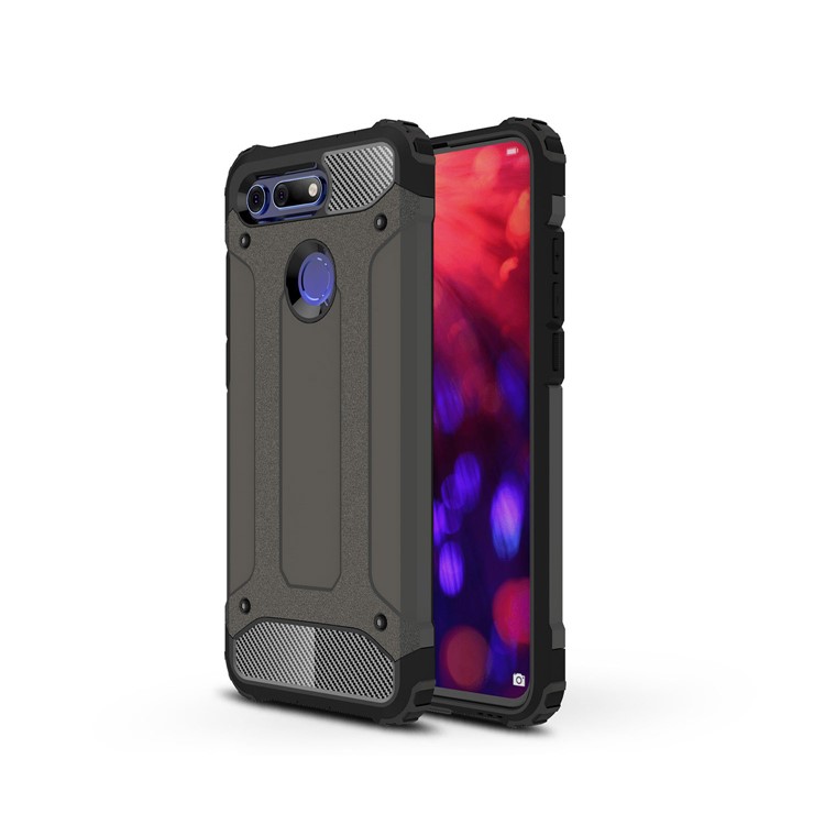 Armor Guard Plastic + TPU Hybrid Protection Case for Huawei Honor View 20 / Honor V20 - Coffee-1
