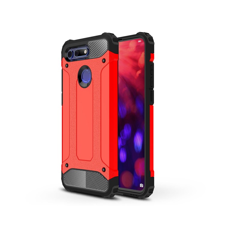Armor Guard Plastic + TPU Hybrid Case Cover Shell for Huawei Honor View 20 / Honor V20 - Red-1