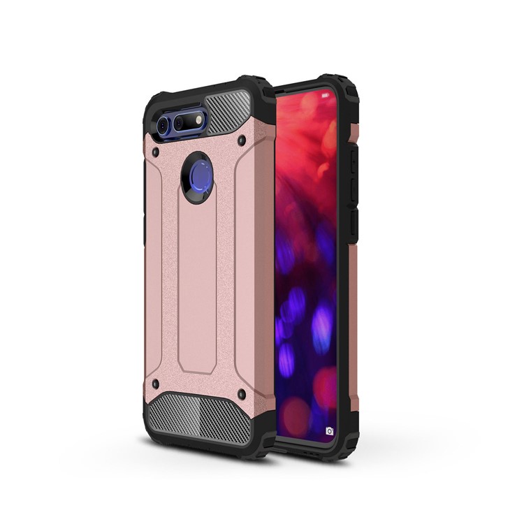 Armor Guard Plastic + TPU Hybrid Case Accessory for Huawei Honor View 20 / Honor V20 - Rose Gold-1