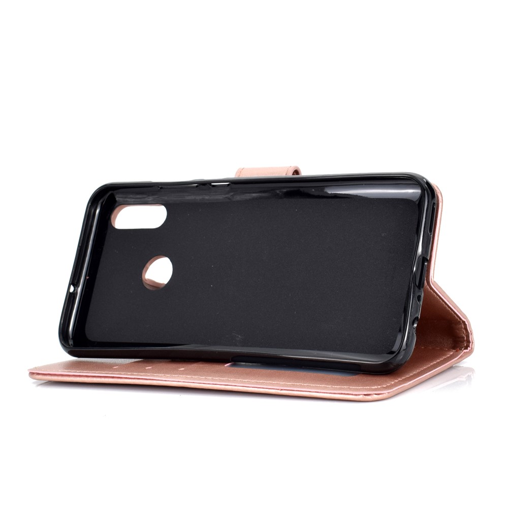 Imprinted Mandala Pattern Wallet Leather Mobile Shell for Huawei Honor 8X / Honor View 10 Lite - Rose Gold-6