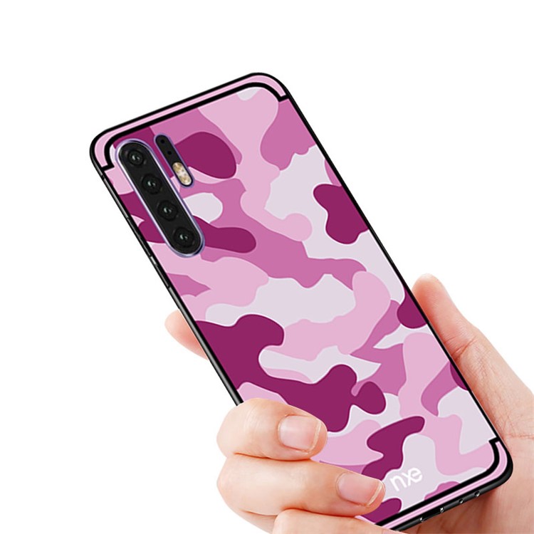 NXE Camouflage Pattern PC TPU Hybrid Case for Huawei P30 Pro - Pink-2